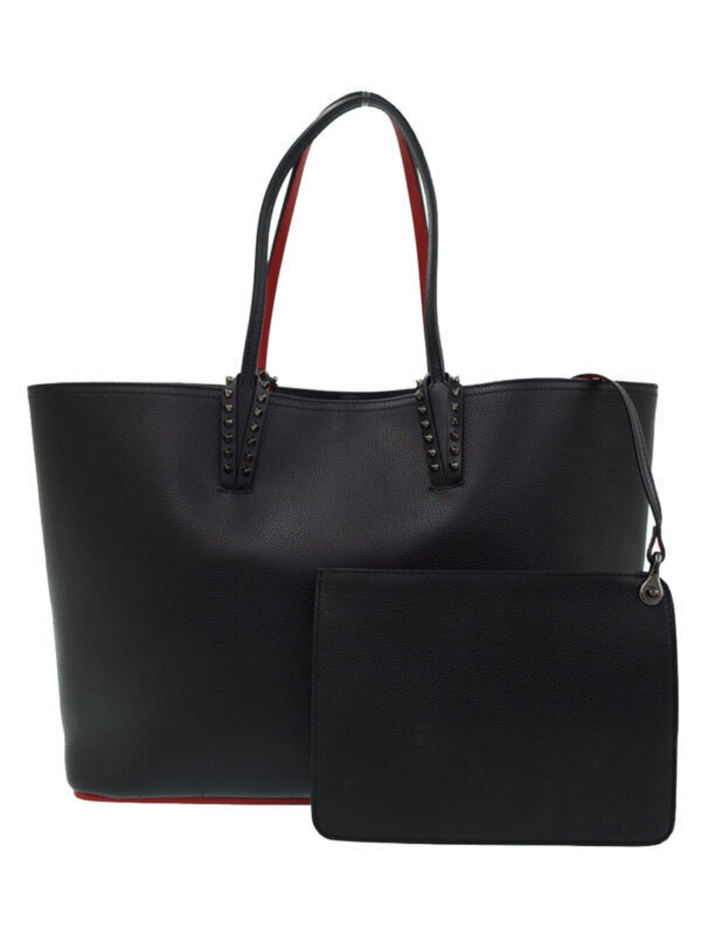 Christian Louboutin Cabata Tote Bag Leather Black Red